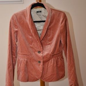 Cotton Velvet Peach Blazer J. Crew